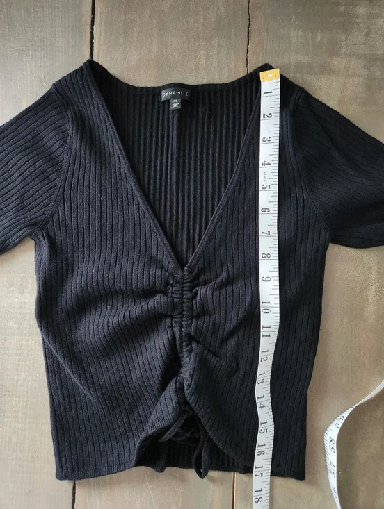 Dynamite Ribbed Long Sleeve Top - Size Small - Picture 9 of 11